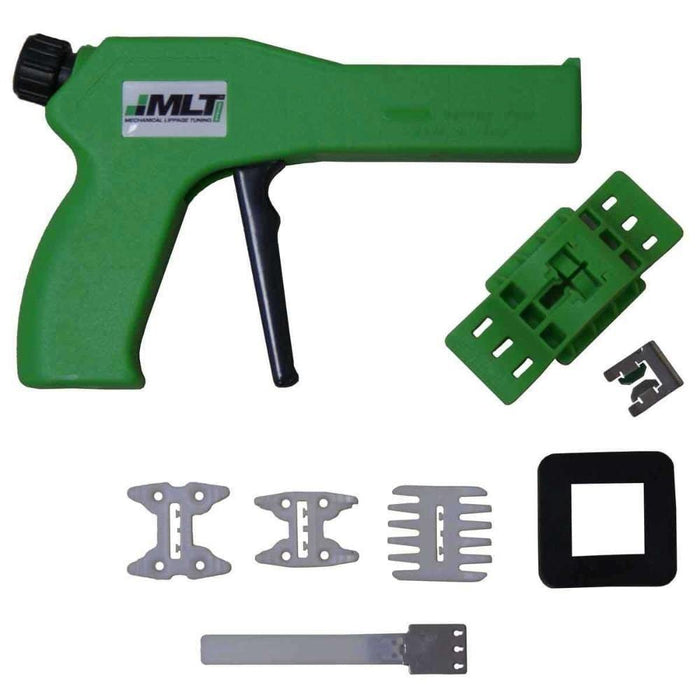 MLT green rubber feet tool with interchangeable attachment pieces and nozzle