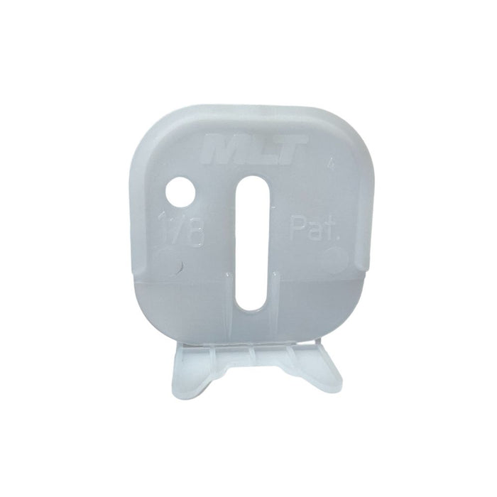 Tile leveling clip, gray with two openings and snap-on feet