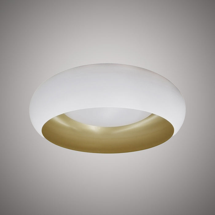 Moda15-in  Matte White Outside/Gold Inside  Dimmable 26W