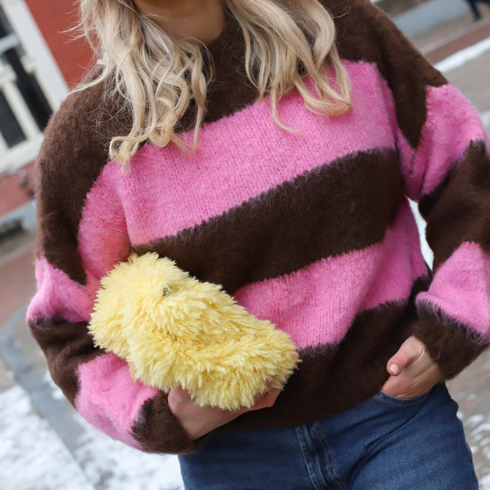 Monica mohair knit roze