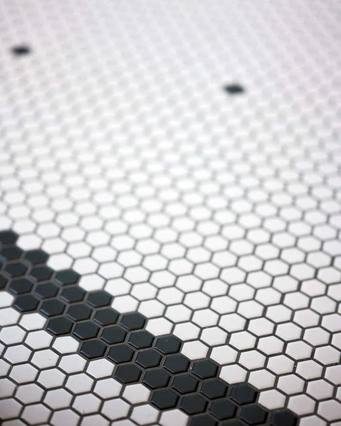 Mono Hex Porcelain Mosaic Noir