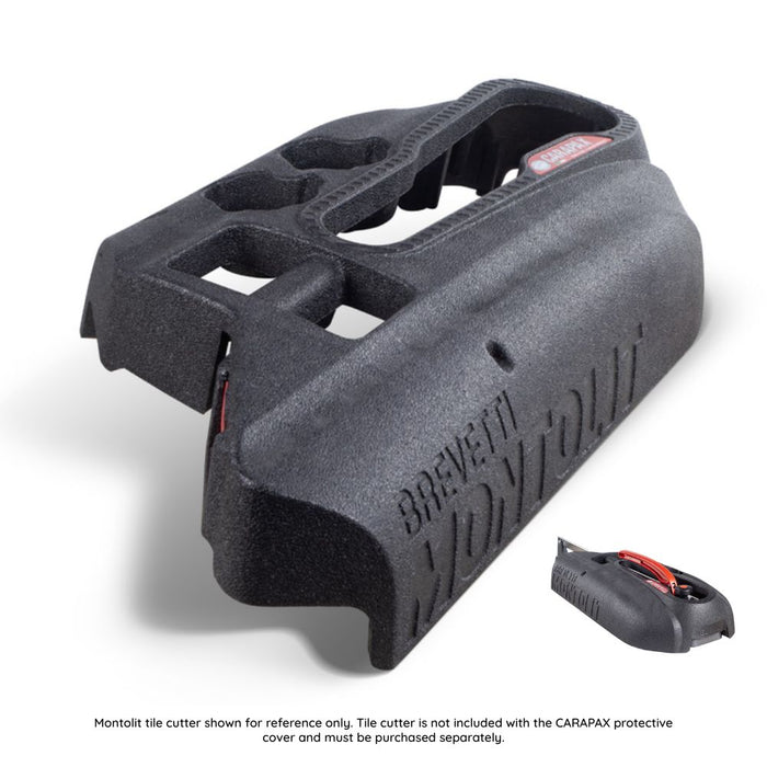 Montolit CARAPAX cover in dark gray foam with open hand grips