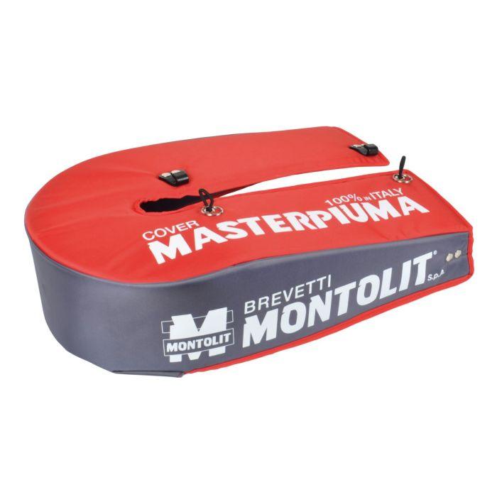 Padded cover for P3 cutters: red top, dark gray sides, black straps and rings