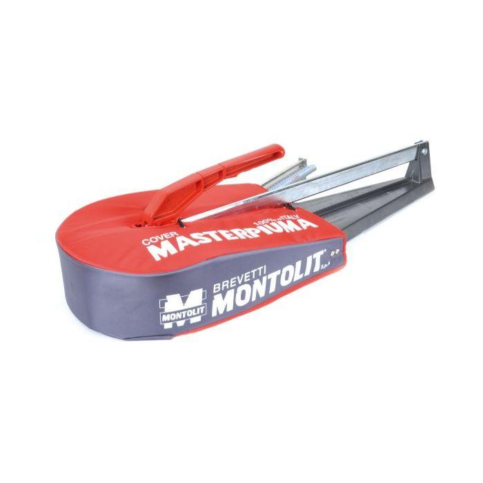 Padded cover for P3 cutters, opened with red handle and metal rail visible