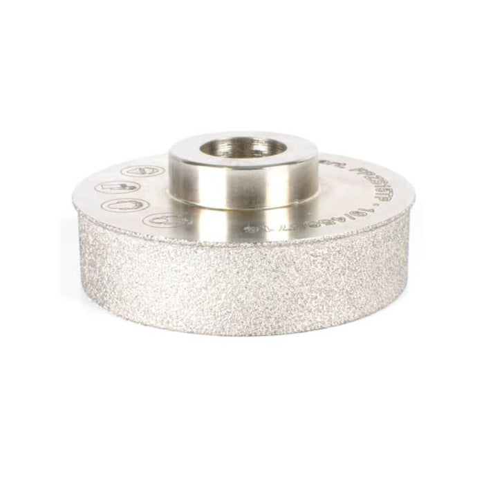 TOPPROFILE 15mm diamond rectifying wheel, flat top with central threaded hole