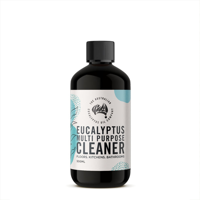 Eucalyptus Multi Purpose Cleaner 500ml black bottle, front label detail