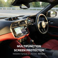DEFF Multifunction Screen Protector fitted on the Nissan Z / Fairlady Z (RZ34) 9-inch infotainment screen