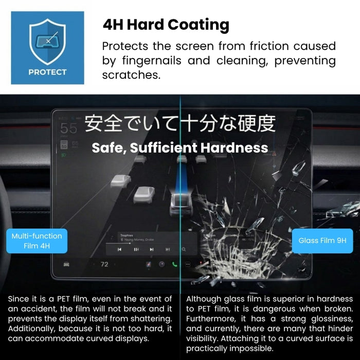 Nissan Z screen protector with a scratch- and fingerprint-resistant surface
