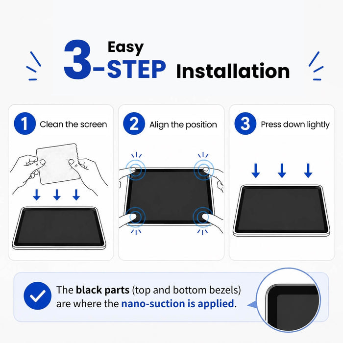 Nano-suction privacy screen film for iPad — DEFF