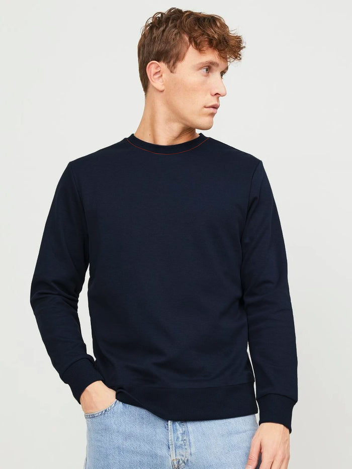 New Fashion Crew Neck Viscose Sweatshirt For Men-Navy-BR1216