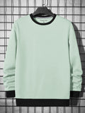 NK Fleece Funky Style Sweatshirt For Men-Light Green with Black-BR14465