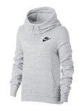 NK Fleece Funnel Neck Pullover Hoodie For Men-Grey Melange-BR14365