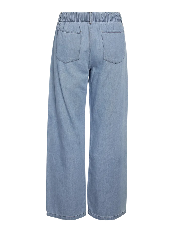 Noisy May Rine wide pants light blue denim