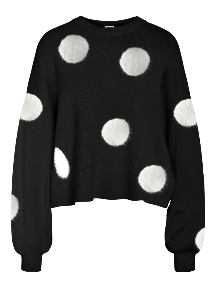 Noisy May Shyla knit black dots
