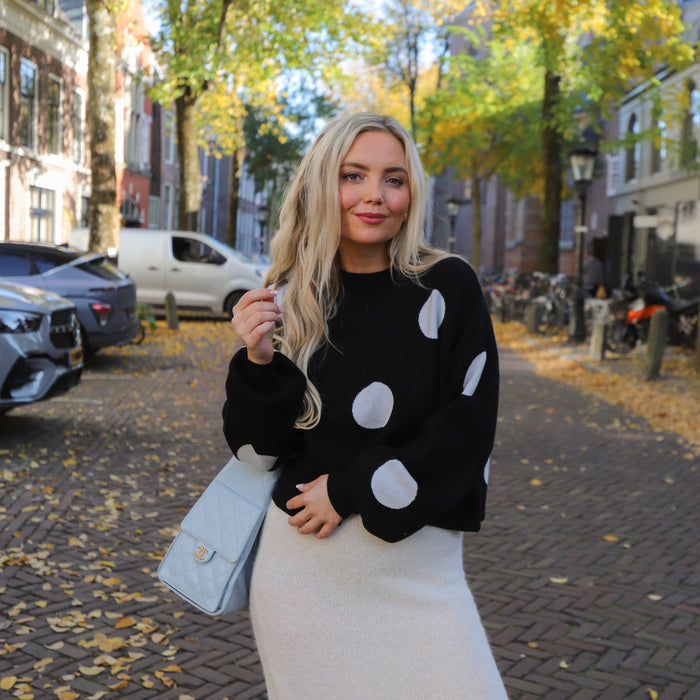 Noisy May Shyla knit black dots