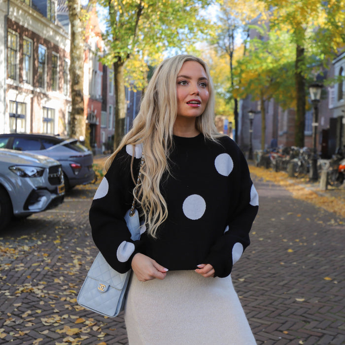 Noisy May Shyla knit black dots