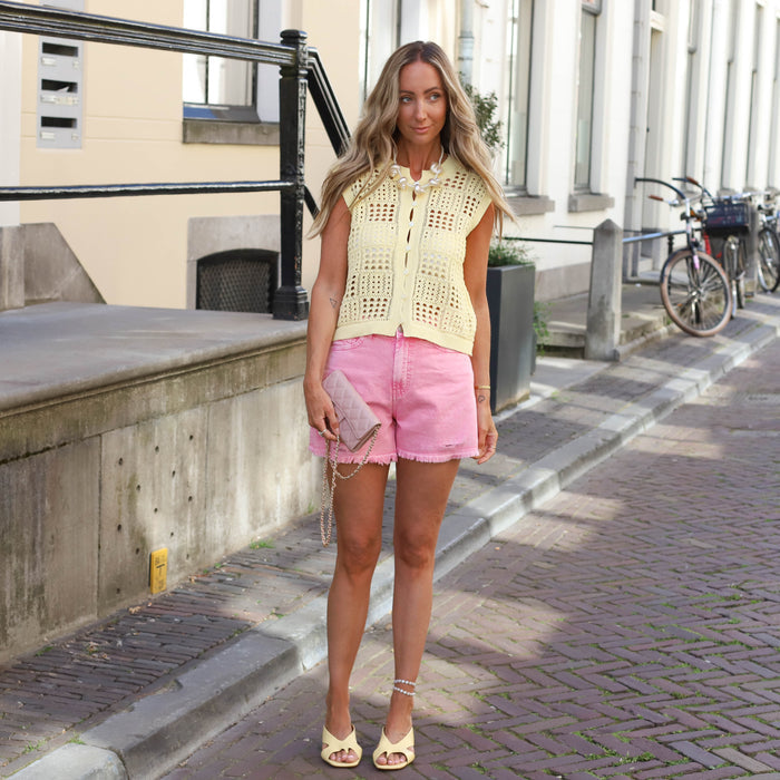Noisy May Tammy gilet french vanilla geel