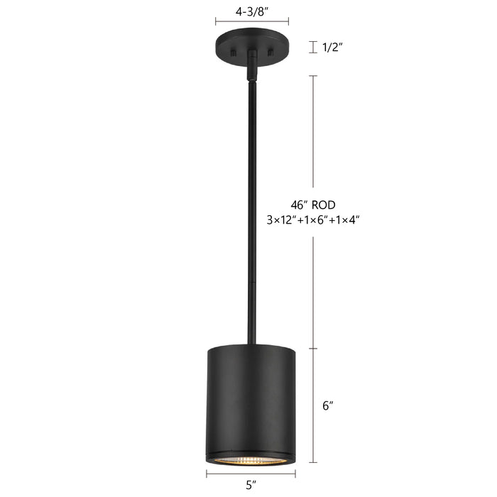 Nordic 6-in (5-in Dia.) Aluminum Outdoor Pendant