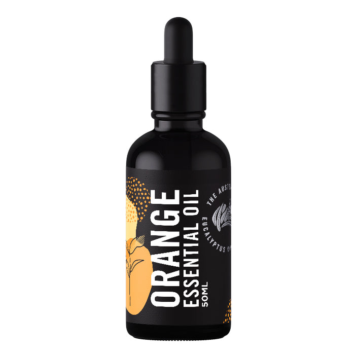 Orange essential oil 50ml black glass dropper bottle