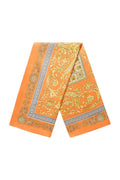 Oranje beige print sjaal