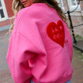 Oversized sweater roze rood a dolce vita