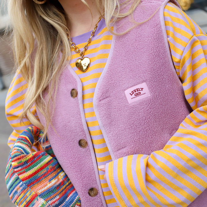 Paisley reversible gilet Lila