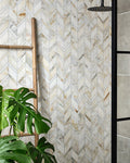 Palazzo Oro Honed Chevron Mosaic
