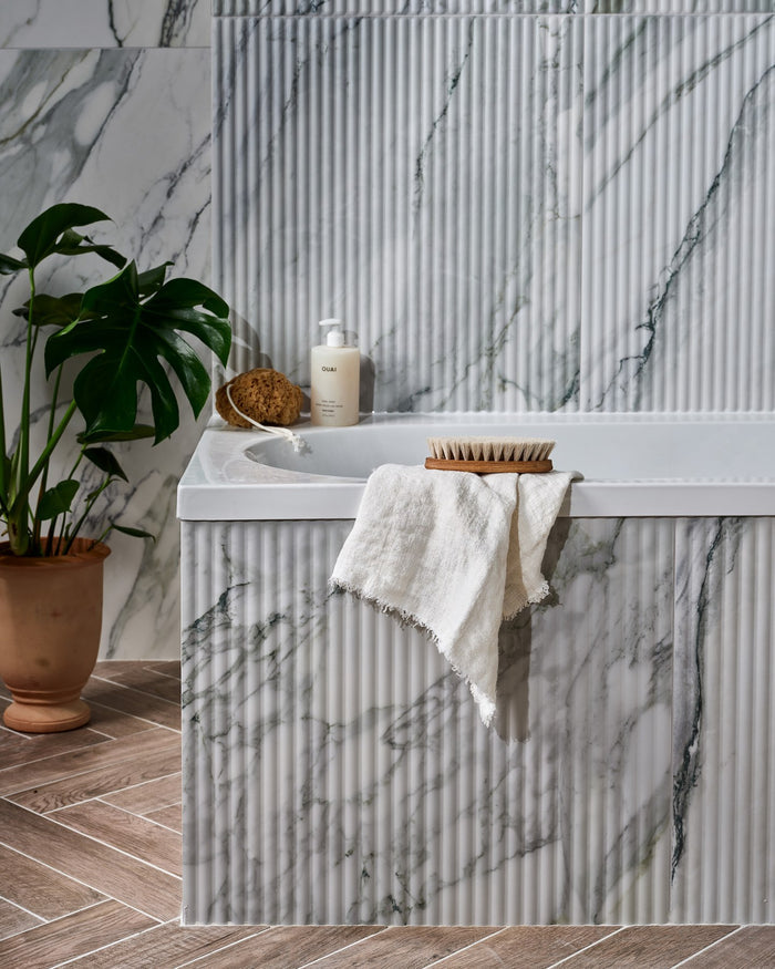 Palm Springs Porcelain Cerulean Fluted
