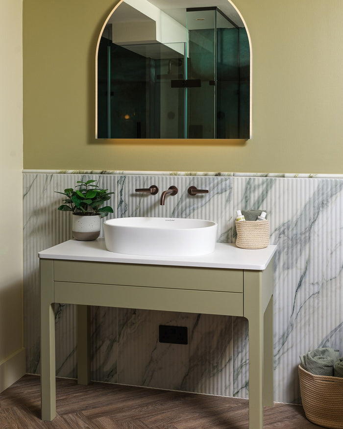 Palm Springs Porcelain Cerulean Fluted|palm-springs-ceramic-cerulean-moulding