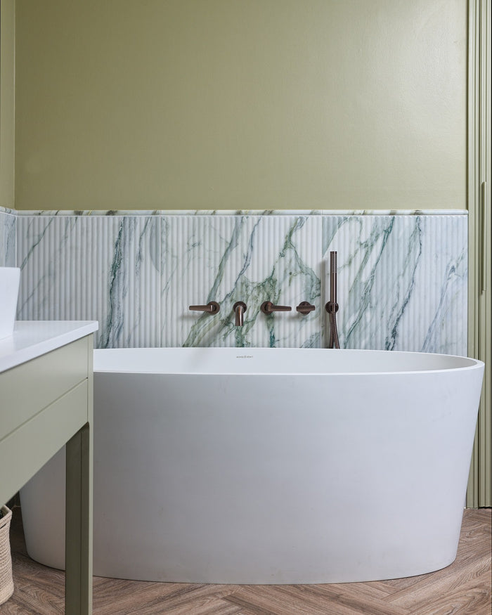 Palm Springs Porcelain Cerulean Fluted