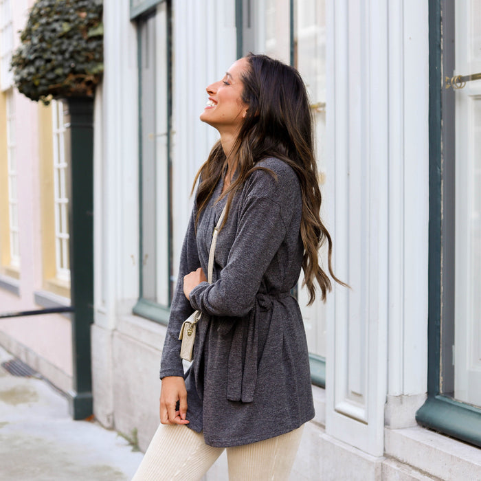 Pam Cardigan donkergrijs