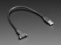 Panel Mount Cable USB C to Type A - 30cm by The Pi Hut - The Pi Hut