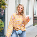 Patch shirt lila geel
