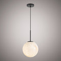 1 Lights Pearl Single Pendant Matte Black  Dimmable 60W