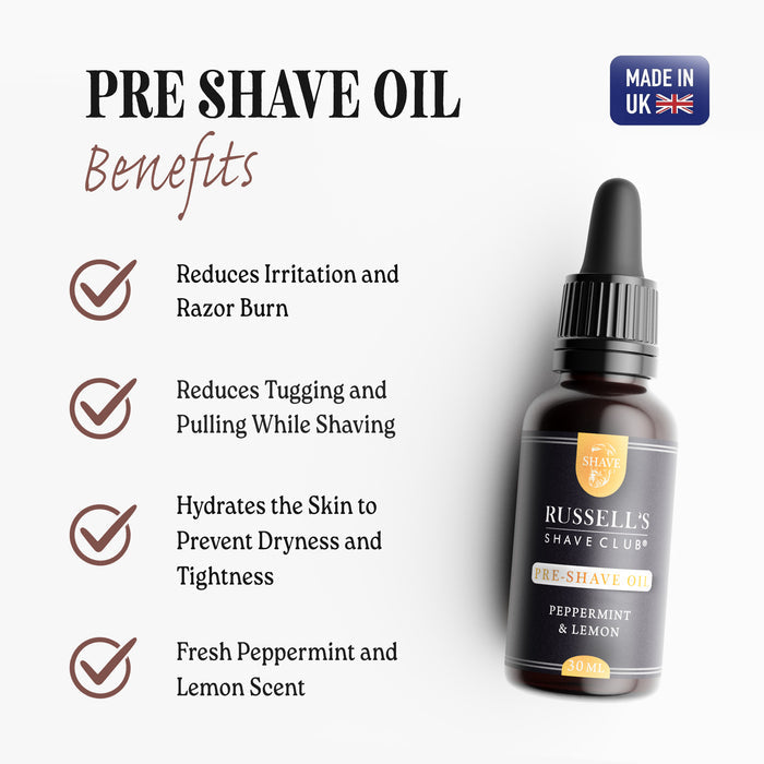 Peppermint & Lemon Pre-Shave Oil - 30ml