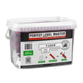 Perfect Level Master T-LOCK tile leveling kit, 3mm (1/8in) grout line clips and wedges