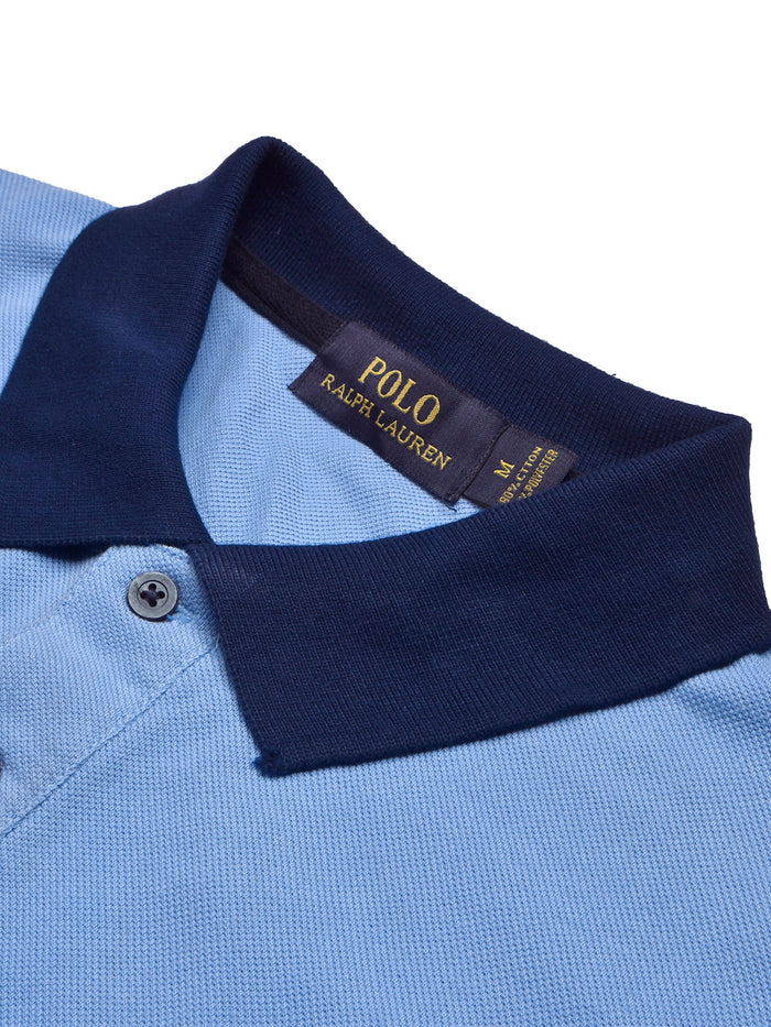 PRL Stylish Pique Summer Polo For Men-Blue with Navy-BR13011