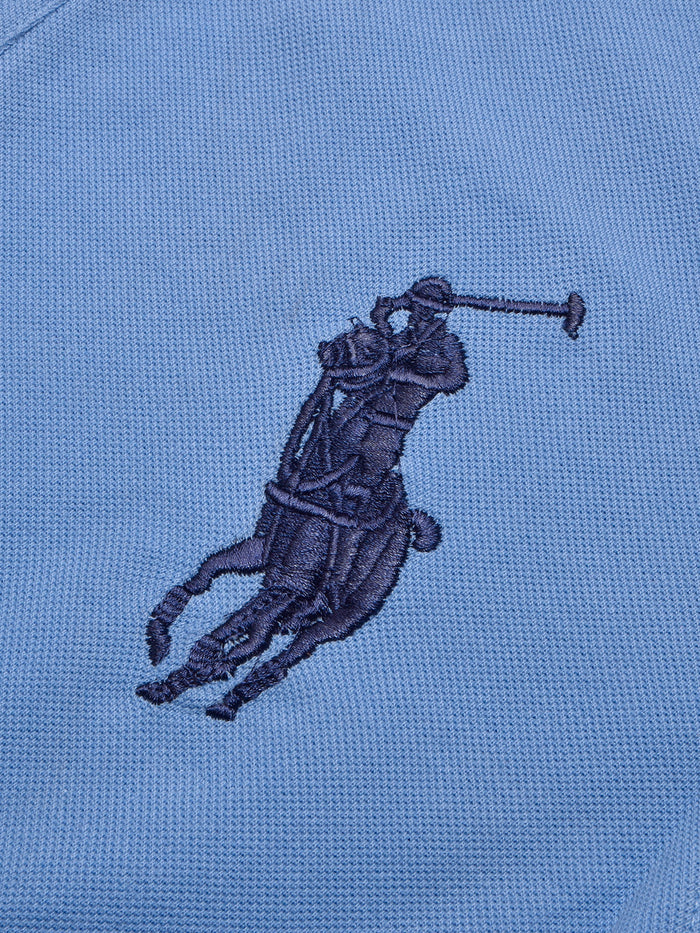 PRL Stylish Pique Summer Polo For Men-Blue with Navy-BR13011