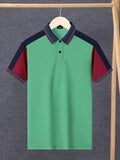 PRL Stylish Pique Summer Polo For Men-Green with Red-BR13010