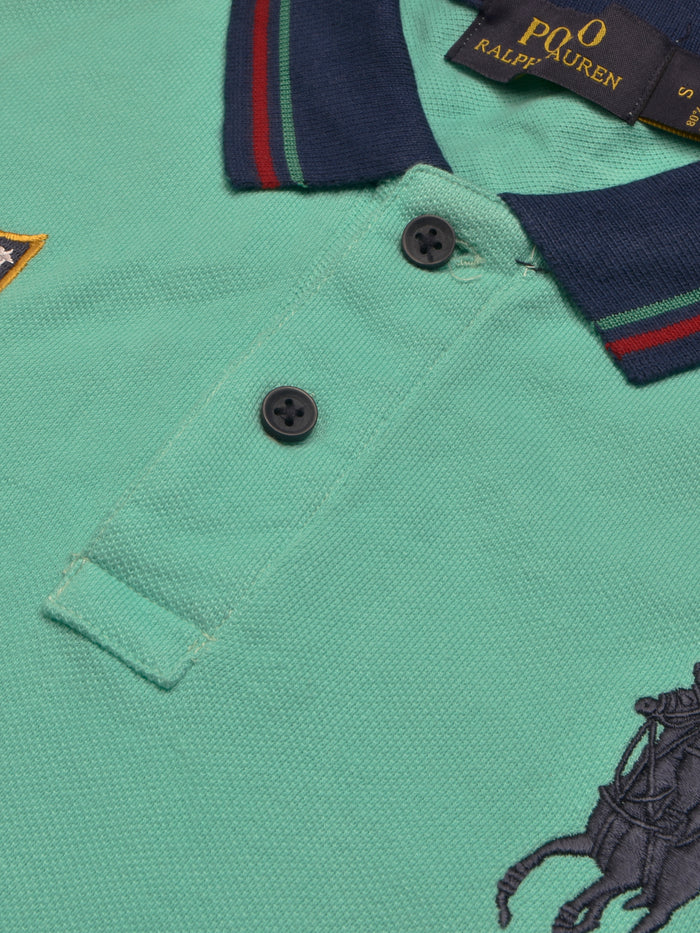PRL Stylish Pique Summer Polo For Men-Green with Red-BR13010