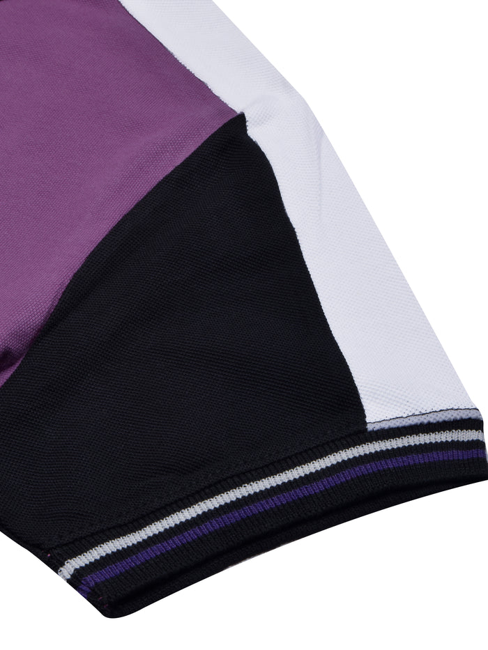 PRL Stylish Pique Summer Polo For Men-Purple & Navy-BR13012
