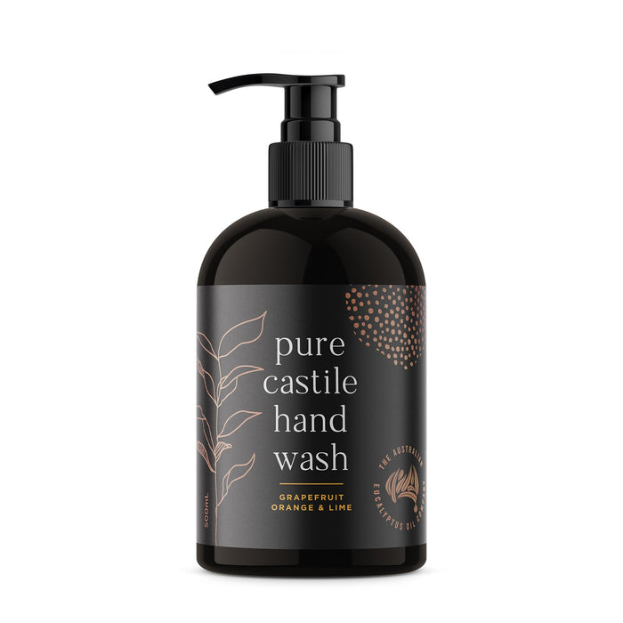 Pure Castile Hand Wash 500ml pump bottle in grapefruit, orange and lime