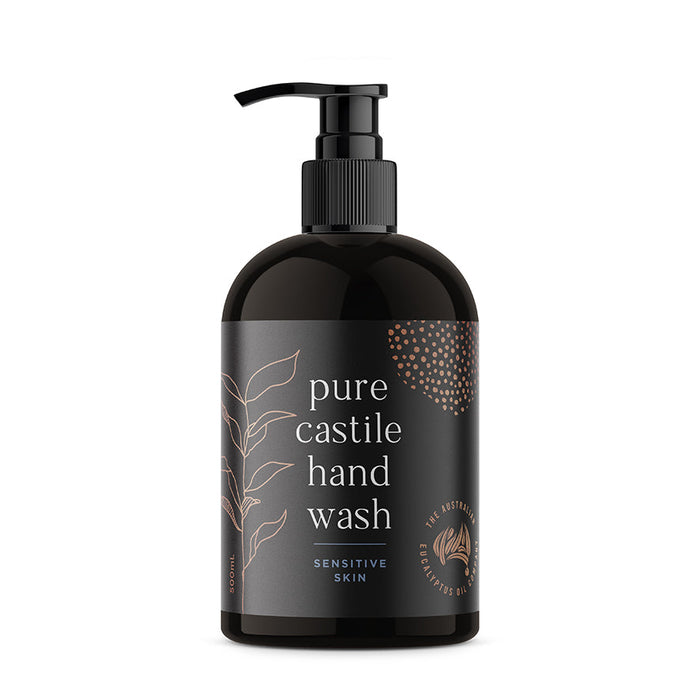 Pure Castile Hand Wash 500ml pump bottle, sensitive skin unscented