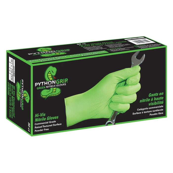 Python Grip nitrile gloves box, green