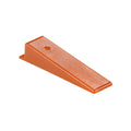 Orange tile leveling wedge spacer with ridged grip surface