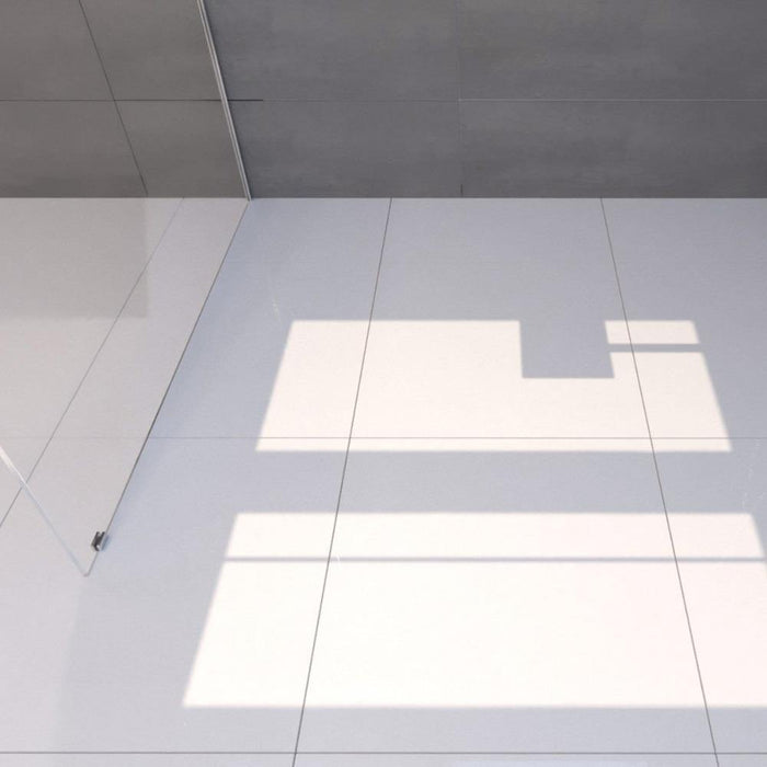 Linear shower entry bracket channels and mounting plates for tiled floors