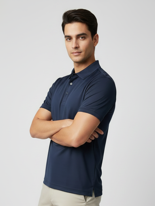 Rawgear Summer Dry Fit Polo Shirt For Men-Dark Navy-BE5149