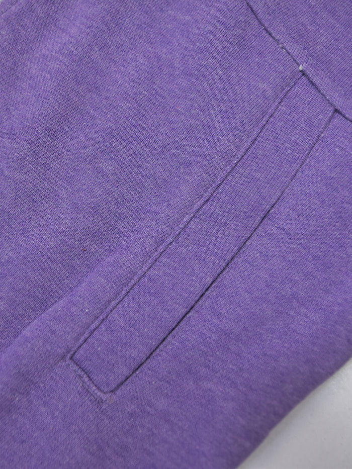 RB Terry Fleece Zipper Hoodie For Ladies-Purple Melange-BR14370