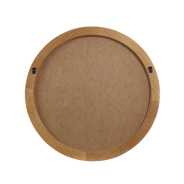 Real Burlwood Round Wall Mirror