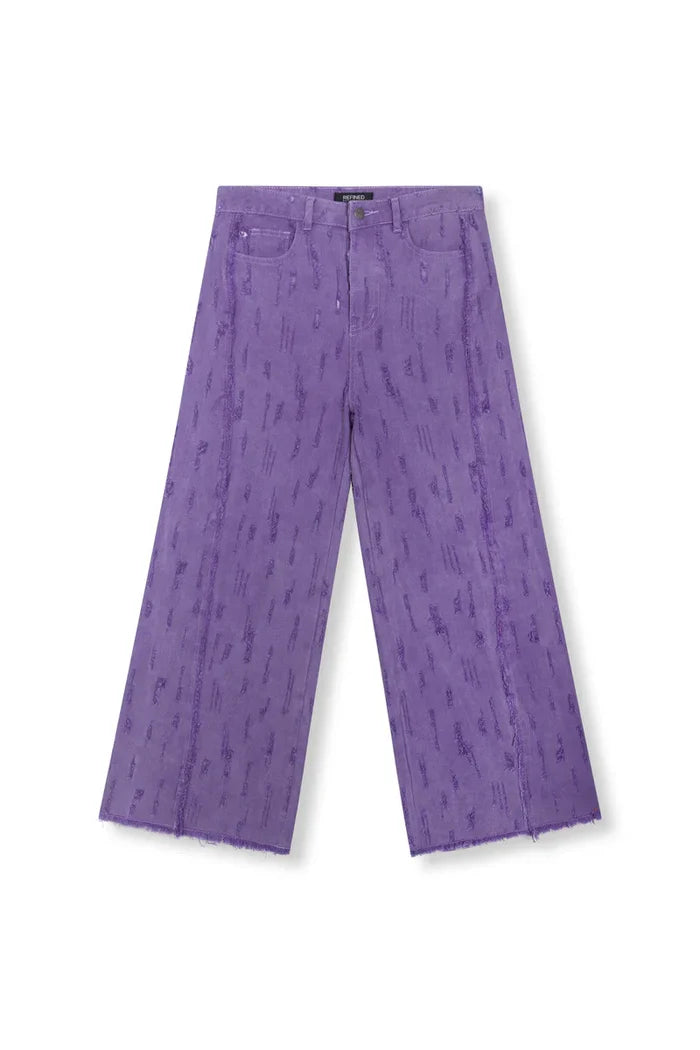 Refined Department damaged denim pants DAIN purple